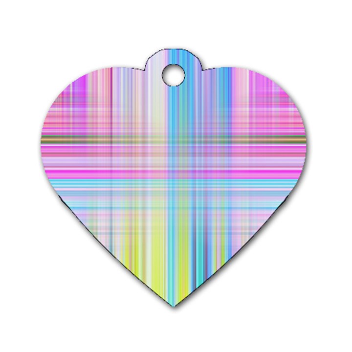 Texture Abstract Squqre Chevron Dog Tag Heart (Two Sides)