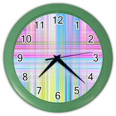 Texture Abstract Squqre Chevron Color Wall Clock