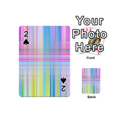 Texture Abstract Squqre Chevron Playing Cards Double Sided (mini) by HermanTelo