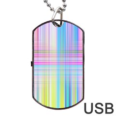 Texture Abstract Squqre Chevron Dog Tag Usb Flash (one Side)