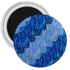 Texture Surface Blue Shapes 3  Magnets by HermanTelo