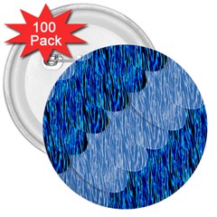 Texture Surface Blue Shapes 3  Buttons (100 Pack)  by HermanTelo