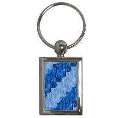 Texture Surface Blue Shapes Key Chain (rectangle) by HermanTelo