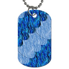 Texture Surface Blue Shapes Dog Tag (one Side)