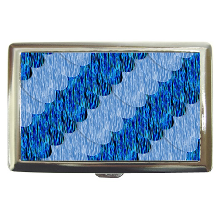 Texture Surface Blue Shapes Cigarette Money Case