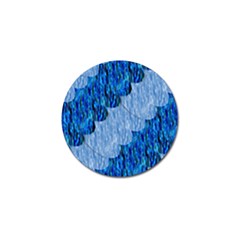 Texture Surface Blue Shapes Golf Ball Marker (4 Pack)