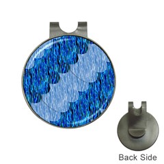 Texture Surface Blue Shapes Hat Clips With Golf Markers