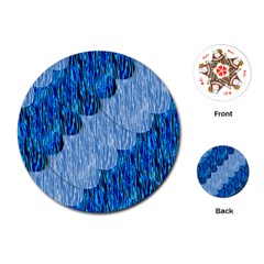 Texture Surface Blue Shapes Playing Cards (round)