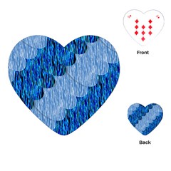 Texture Surface Blue Shapes Playing Cards (heart)