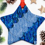 Texture Surface Blue Shapes Star Ornament (Two Sides) Back