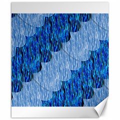 Texture Surface Blue Shapes Canvas 8  X 10 