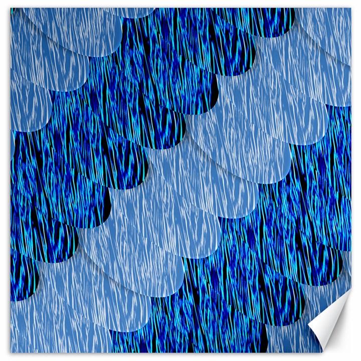 Texture Surface Blue Shapes Canvas 12  x 12 