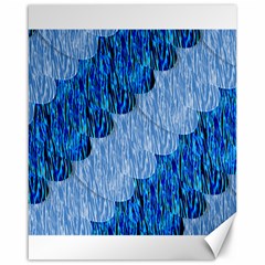 Texture Surface Blue Shapes Canvas 16  X 20  by HermanTelo