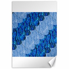 Texture Surface Blue Shapes Canvas 24  X 36 