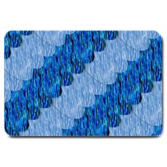 Texture Surface Blue Shapes Large Doormat 