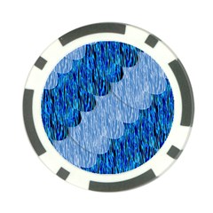 Texture Surface Blue Shapes Poker Chip Card Guard by HermanTelo