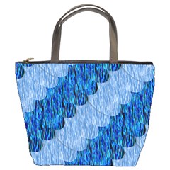 Texture Surface Blue Shapes Bucket Bag