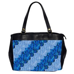 Texture Surface Blue Shapes Oversize Office Handbag (2 Sides)