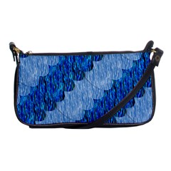 Texture Surface Blue Shapes Shoulder Clutch Bag