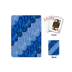 Texture Surface Blue Shapes Playing Cards (mini) by HermanTelo