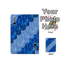 Texture Surface Blue Shapes Playing Cards Double Sided (mini)