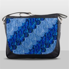 Texture Surface Blue Shapes Messenger Bag