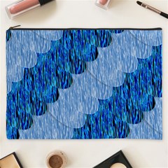 Texture Surface Blue Shapes Cosmetic Bag (xxxl)