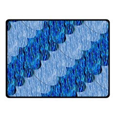 Texture Surface Blue Shapes Double Sided Fleece Blanket (small) 