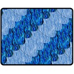 Texture Surface Blue Shapes Double Sided Fleece Blanket (Medium)  58.8 x47.4  Blanket Front