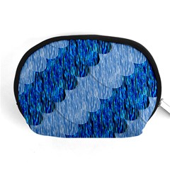 Texture Surface Blue Shapes Accessory Pouch (medium)