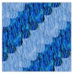 Texture Surface Blue Shapes Large Satin Scarf (Square) Front