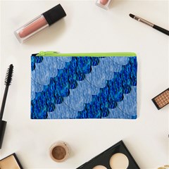 Texture Surface Blue Shapes Cosmetic Bag (xs) by HermanTelo