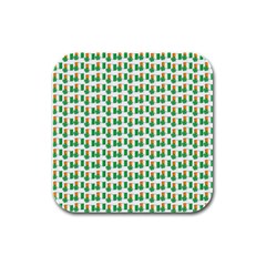 St-patricks Day Background Ireland Rubber Square Coaster (4 Pack)  by HermanTelo