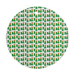 St-patricks Day Background Ireland Round Ornament (two Sides) by HermanTelo