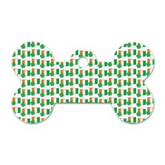 St-patricks Day Background Ireland Dog Tag Bone (two Sides)