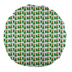 St-patricks Day Background Ireland Large 18  Premium Round Cushions