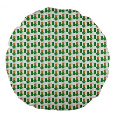 St-patricks Day Background Ireland Large 18  Premium Flano Round Cushions