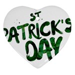 St Patrick s Day Ornament (Heart) Front