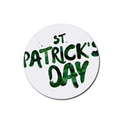 St Patrick s Day Rubber Round Coaster (4 Pack)  by HermanTelo