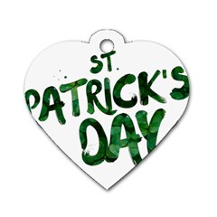 St Patrick s Day Dog Tag Heart (two Sides)