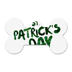 St Patrick s Day Dog Tag Bone (one Side)