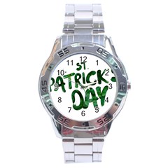 St Patrick s Day Stainless Steel Analogue Watch