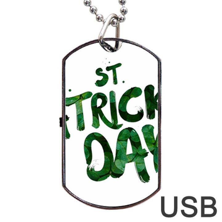 St Patrick s Day Dog Tag USB Flash (One Side)