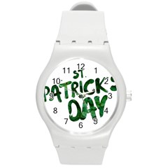 St Patrick s Day Round Plastic Sport Watch (m)