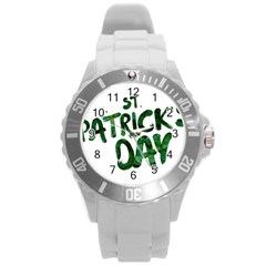 St Patrick s Day Round Plastic Sport Watch (l)