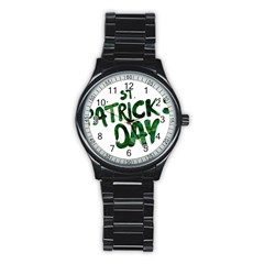 St Patrick s Day Stainless Steel Round Watch