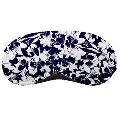 Navy & White Floral Design Sleeping Mask by WensdaiAmbrose