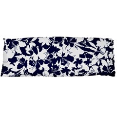 Navy & White Floral Design Body Pillow Case Dakimakura (two Sides) by WensdaiAmbrose