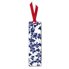 Navy & White Floral Design Small Book Marks by WensdaiAmbrose