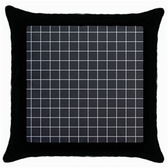 Simple gray plaid Throw Pillow Case (Black)